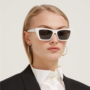 Saint Laurent Mica Cat Eye sunglasses white